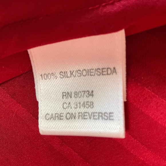 Y2K Babydoll Christmas Party Top Silk Sheer Holiday Event BCBGMaxAzria Red M - Picture 9 of 11